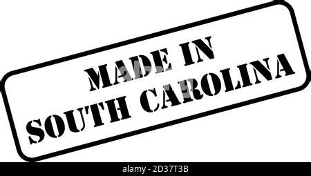 Made In South Carolina State Sign In Rubber Stamp Style Vector Stock