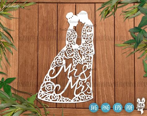 Mr And Mrs Svg Bride Groom Svg Floral Wedding Svg Couple Etsy Uk