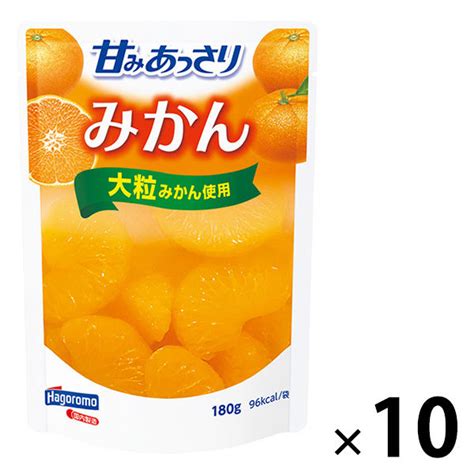 はごろもフーズ 甘みあっさりみかん（パウチ） 180g 10個 アスクル