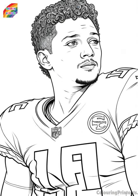 Patrick Mahomes Coloring Pages Free Printables