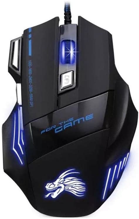 Ecoshopmaster Mouse Gamer Ptico Usb Drag N Con Luz Led Rgb Dpi