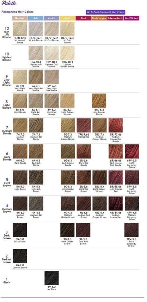 Ion Color Brilliance Permanent Chart – Warehouse of Ideas