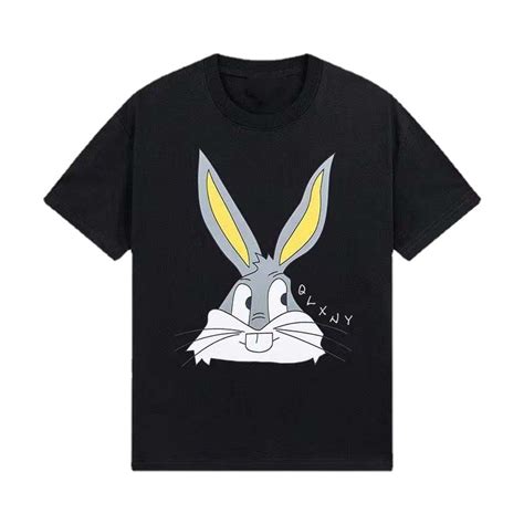 Smile Bugs Bunny Short Sleeve T Shirt ユニセックス男女兼用スマイルバックスバニープリント 半袖tシャツ