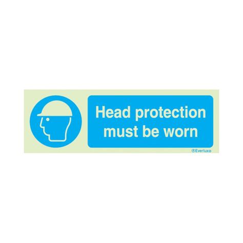 Head Protection Must Be Worn 300 X 100 Mm Imo Signs