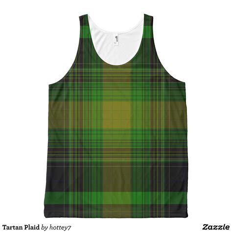 Tartan Plaid All Over Print Tank Top Zazzle Printed Tank Tops