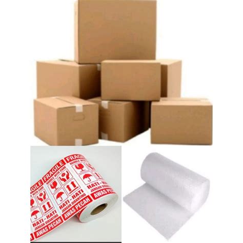 Jual Tambahan Packing Bubble Wrap Kardus Dan Stiker Fragile Shopee