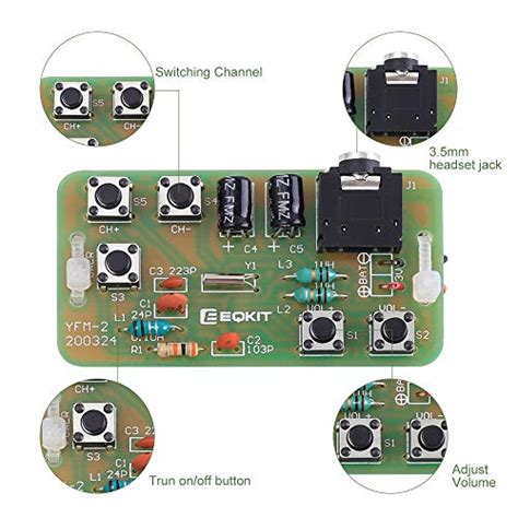 DIY Radio Kit, Icstation FM Radio Kit 76MHZ-108MHZ Soldering Project ...