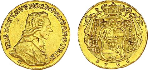 Österreich Salzburg Dukat 1788 M Hieronymus von Colloredo 1772