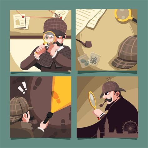 Detective Content For Social Media Post 22603607 Vector Art At Vecteezy