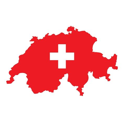 Icono Del Mapa De Suiza Vector Premium