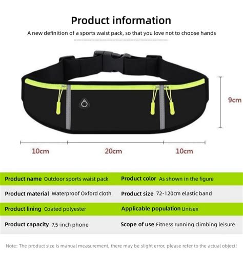 Ceinture De Sport Tanche Unisexe Pour Homme Et Femme Sac De Taille