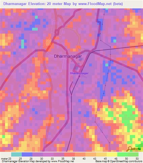 Elevation of Dharmanagar,India Elevation Map, Topography, Contour