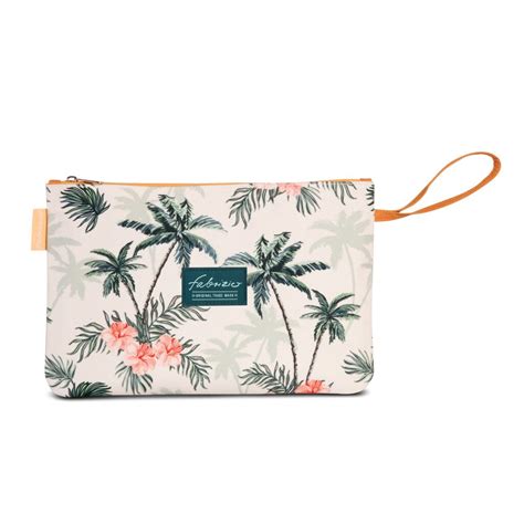 Fabrizio Bikini bag taška na plavky 50401 2000 zelenkavo bílá s palmami UNIVARO