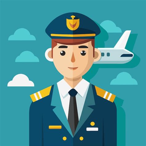 Premium Vector Flat Vector Illustration Of An Airline Pilot