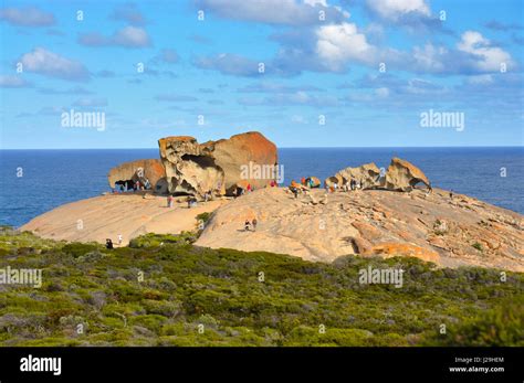 Crowd Of Tourists Around Remarkable Rocks Area At Kangaroo Island