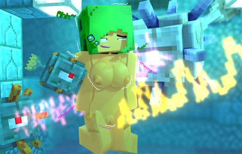 Rule 34 Beam Blue Eyes Green Hair Guardian Minecraft Lou Pearickmc Minecraft Nude Nude