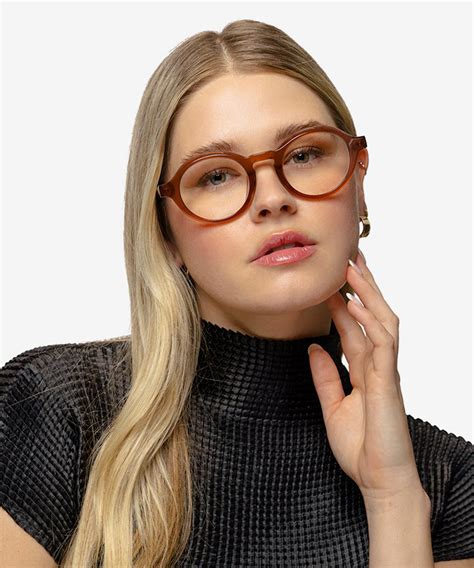 Kai Round Brown Full Rim Eyeglasses Eyebuydirect Canada