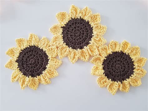 Sunflower Coaster Crochet Free Pattern Ad Read Customer Reviews Find