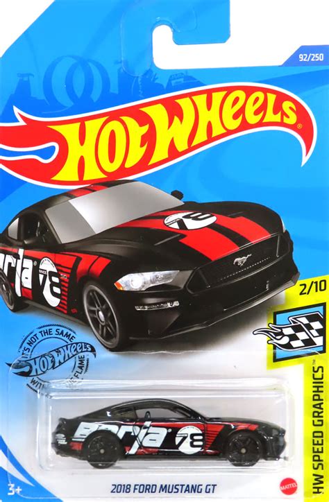 駿河屋 1 64 2018 FORD MUSTANG GT ブラックレッドホワイト Hot Wheels HW SPEED GRAPHICS GHF98 ホットウィール