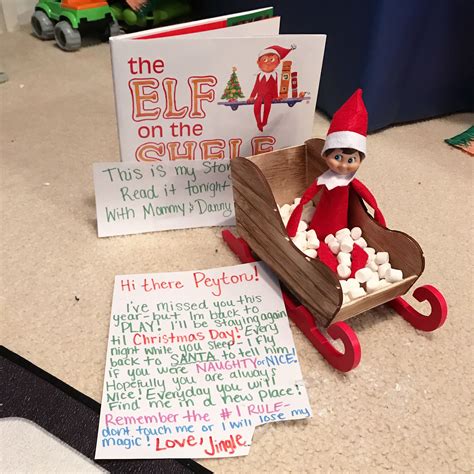 elf on a shelf arrival ideas 2