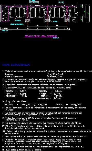 Detalles De Losa Alivianada Y Entrepiso En AutoCAD Librería CAD