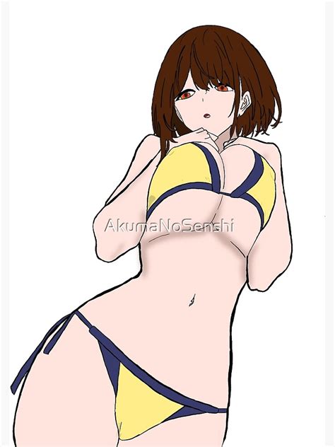Anime Girl Bikini Waifu Design Art Print By AkumaNoSenshi Redbubble
