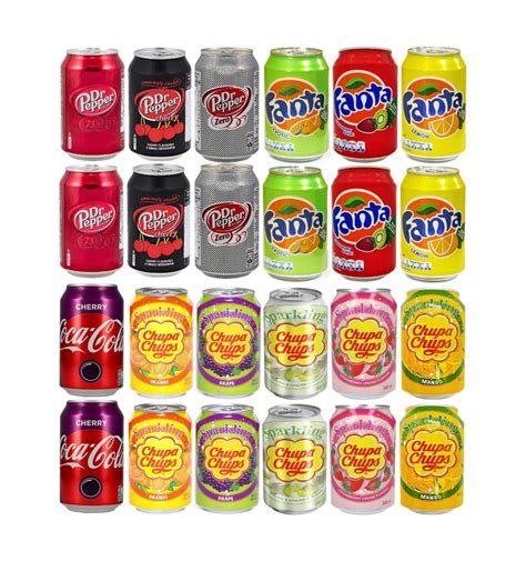 Характеристики Набор газированных напитков Dr Pepper/Fanta/Chupa Chups ...