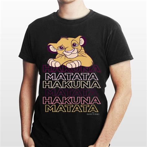 Disney Lion King Young Simba Hakuna Matata Word Stack shirt, hoodie, sweater, longsleeve t-shirt