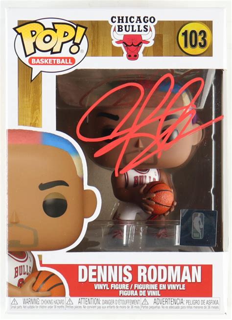 Dennis Rodman Signed Bulls Funko Pop Vinyl Figure Jsa Rodman