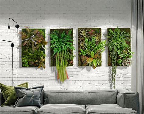 Artificial Plant Succulent Wall Art Succulent Wall Art Wall Decoration ...