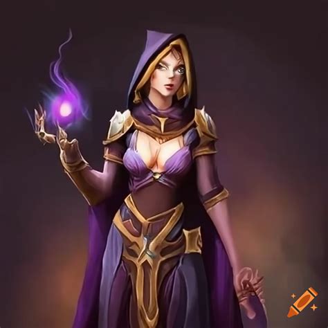 Illustration Of A Female Mage On Craiyon