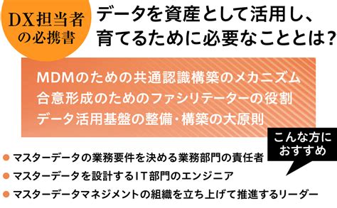 DXを成功に導くマスターデータマネジメント データ資産を管理する実践的な知識とプロセス43 DATA UTILIZATION データ