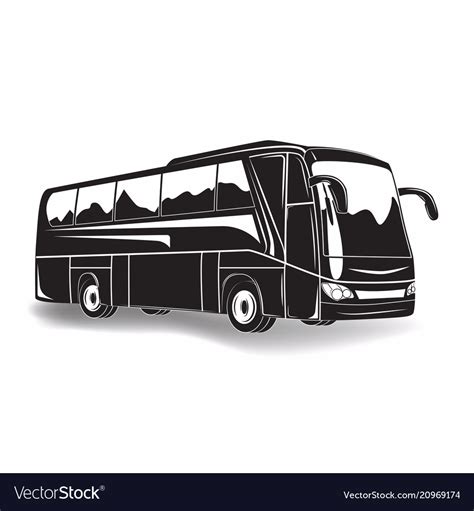 Travel Bus Icon Royalty Free Vector Image Vectorstock