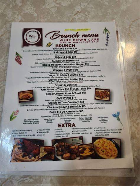Menu at Wine Down Cafe (St. Louis), St. Louis