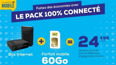 La Poste Mobile propose son pack 100 connecté avec forfait fixe et