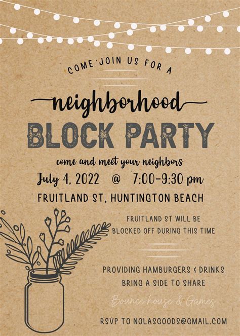 Get To Meet Your Neighbors With A Block Party Invitation Flyer