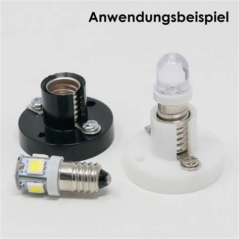 E10 Lampenfassung Mit Kunststoffsockel Aufbaufassung 12V