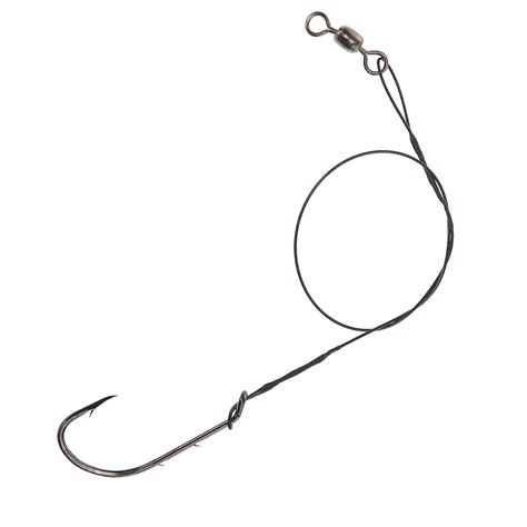 Eagle Claw Lazer Sharp Saltwater Snelled Nylawire Single Hooks 5 Pack