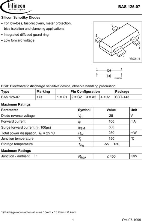 BAS125 07 Datasheet S Manuals Infineon