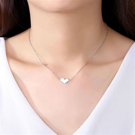 Silver Heart Necklace Sterling Silver Jewellery Shop Online