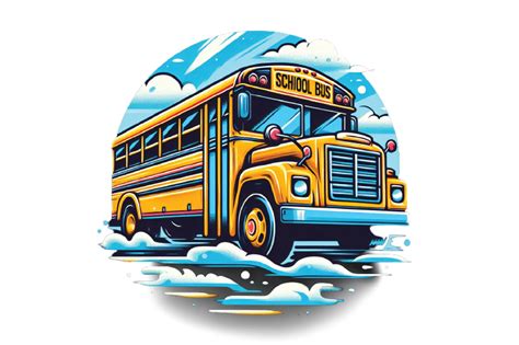 School Bus Sublimation Vector Design Graphic by Crazy Cat · Creative ...