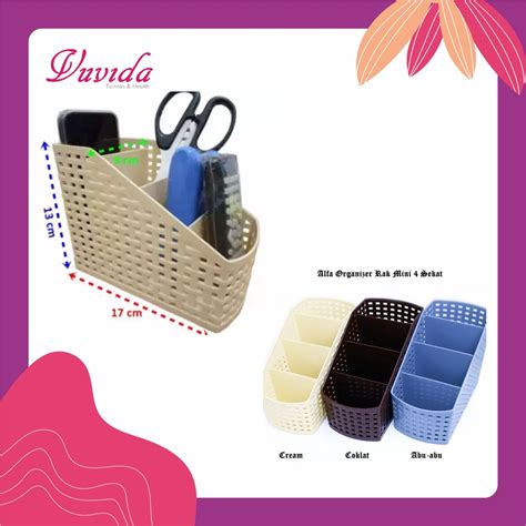 Jual Rak Mini Sekat Alfa Organizer Tempat Alat Tulis Kantor Meja