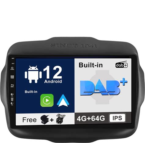 SXAUTO Built In DAB Android 13 IPS Autoradio Per Jeep Renegade 2015