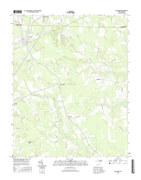 MyTopo Aulander North Carolina USGS Quad Topo Map