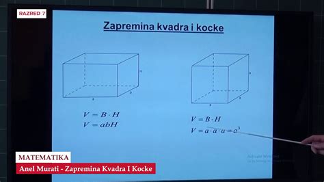 B7726 Matematika Zapremina Kvadra I Kocke Anel Murati Youtube