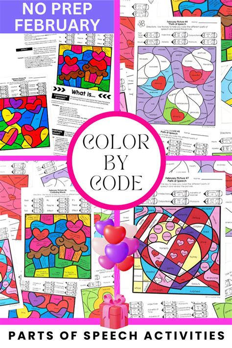 Valentine S Day Coloring Pages Parts Of Speech Coloring Pages For