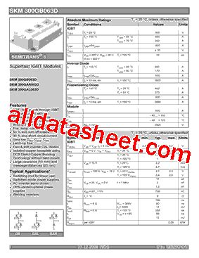 Skm Gal D Datasheet Pdf Semikron International