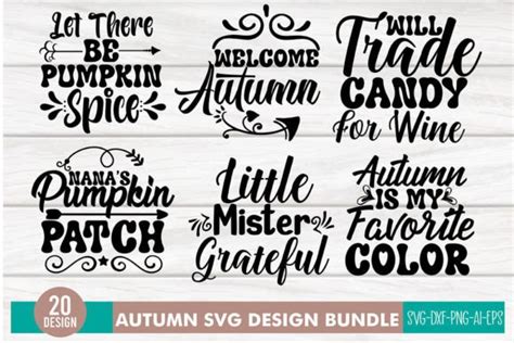 Cricut Silhouette Svg Bundle Autumn Fall Svg Bundle Designs Graphics