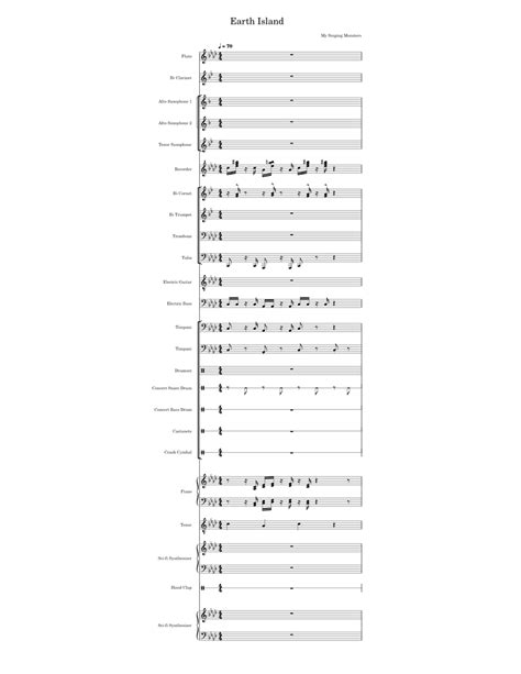 Earth Island - MSM Sheet music for Piano, Trombone, Tenor, Cornet ...