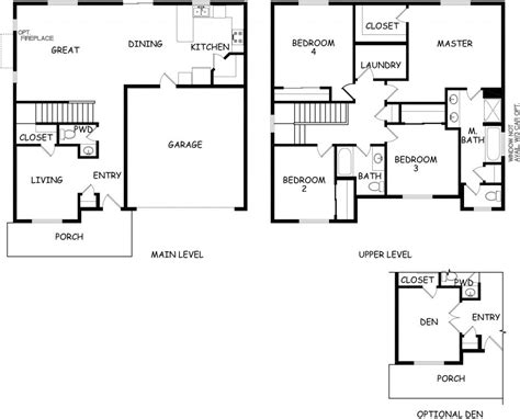 Hayden Homes Pacific Floor Plan Floorplans Click